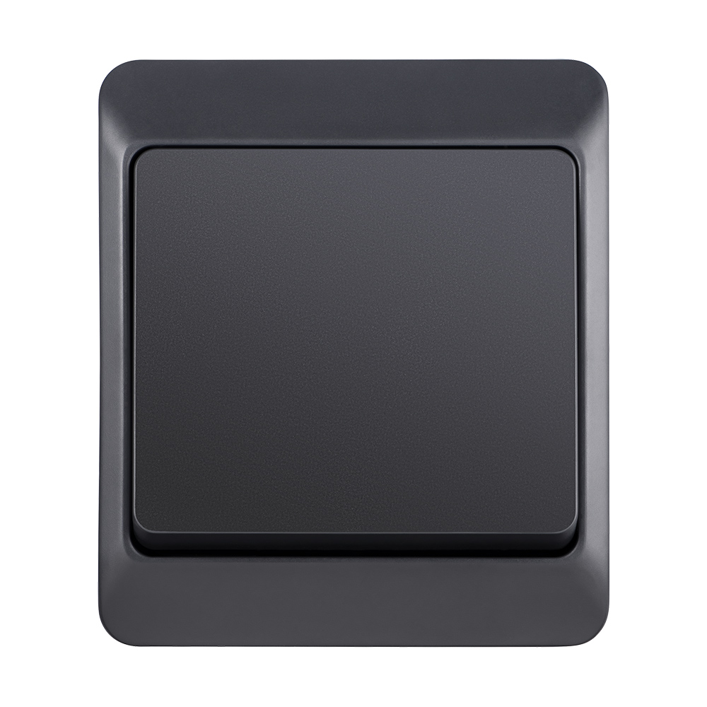 HERMES IP44 interrupteur classique unipolaire va-et-vient anthracite EPN