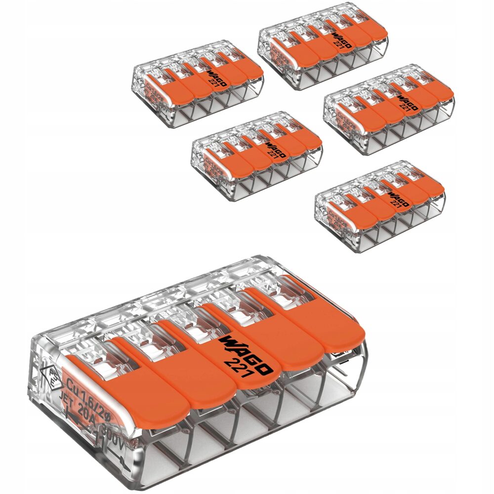 Szybkozłączka Wago 221-415 drut linka 5x0,2-4mm 5szt