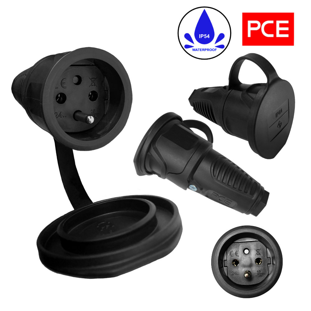 Rallonge en polyuréthane H07BQ-F 3×1,5 mm² 1m Orange haute visibilité