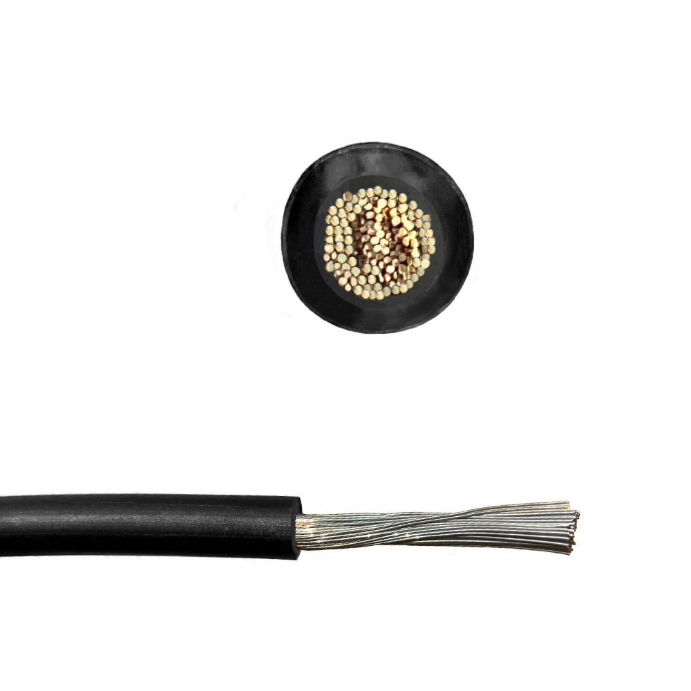Câble solaire photovoltaïque noir 1x4mm² 1m ou multiple