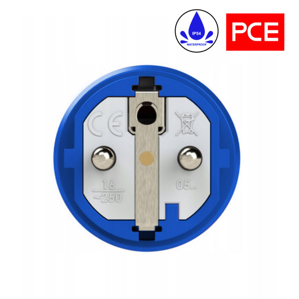 Fiche PCE 0521-S en caoutchouc bleue