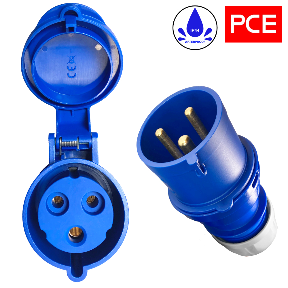 Rallonge 5m CEE 32A 3P 3x4mm caoutchouc H07RN-F OnPD