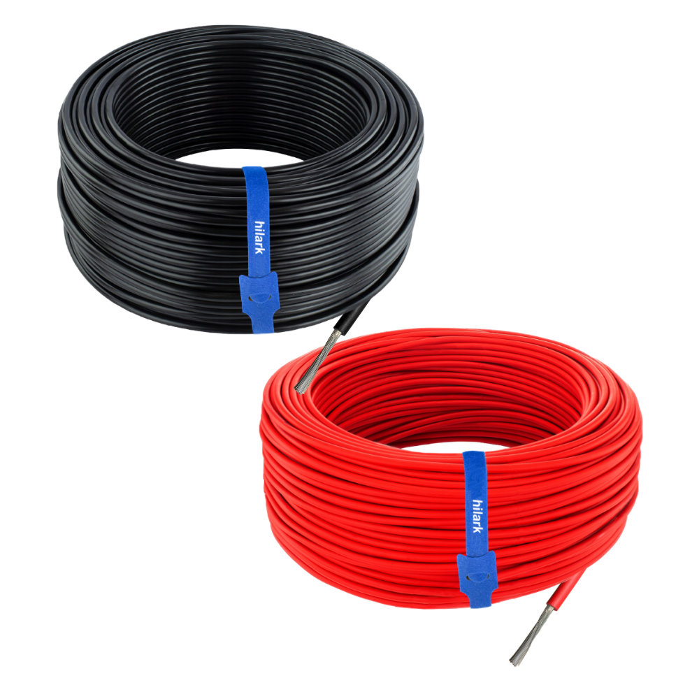 Câbles solaires kit rouge 1m + noir 1m 1x4mm² (ou multiple)