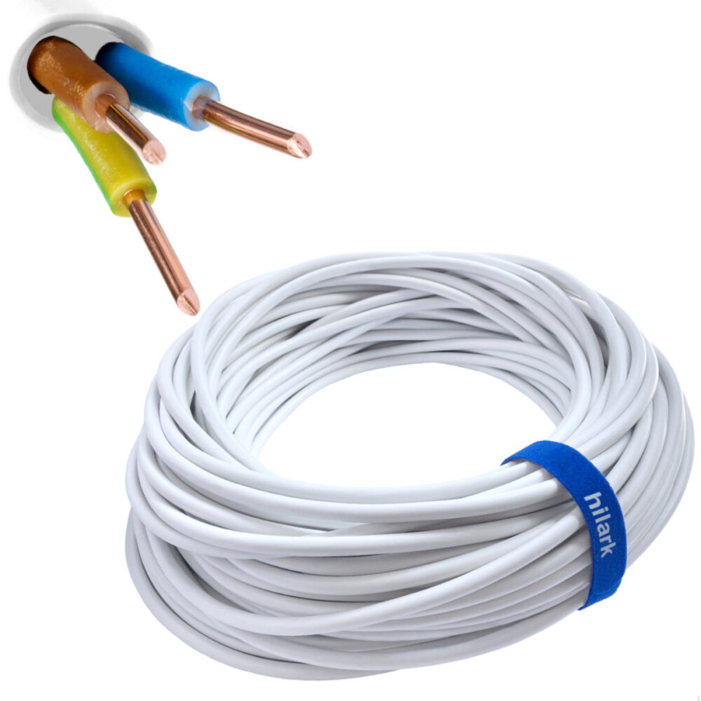 Câble d&rsquo;installation rond 450/750V YDY 3×2,5 1m