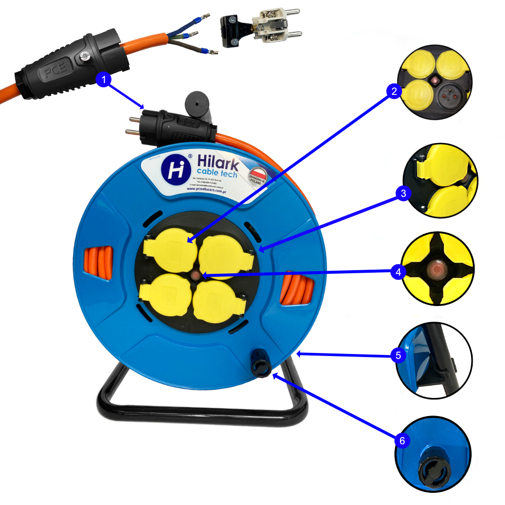 Rallonge électrique en polyuréthane 3×1,5 H07BQ-F ORANGE 5m