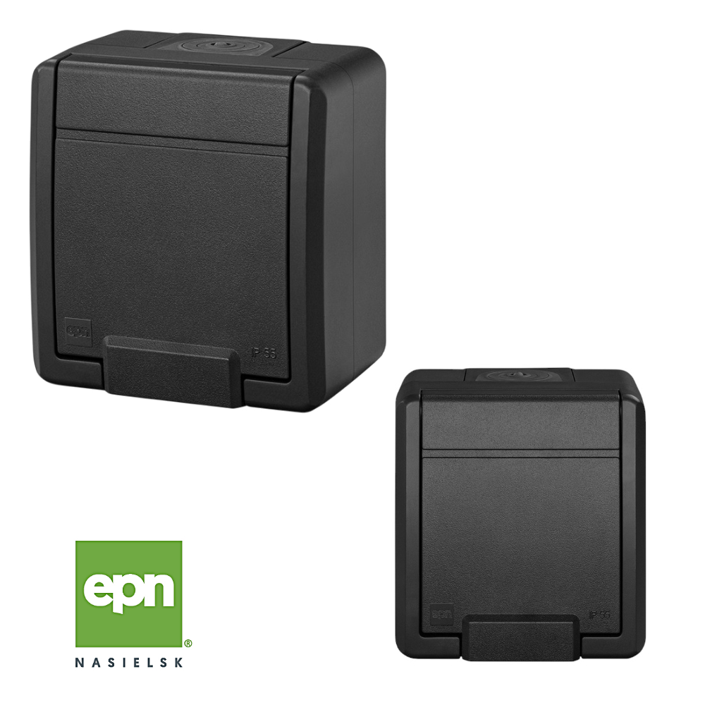 AQUANT 2K prise N/T IP55 2P+T ANTHRACITE 5041-17 EPN