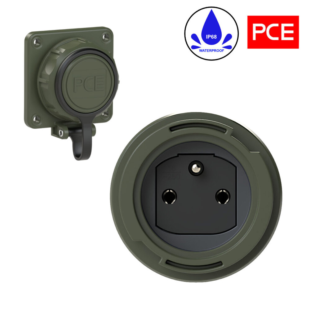 Prise encastrable PCE NUTILUS 16A IP68 20341-8u