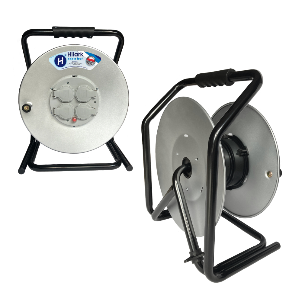 Enrouleur à cadre métallique vide pour rallonge électrique – 100M