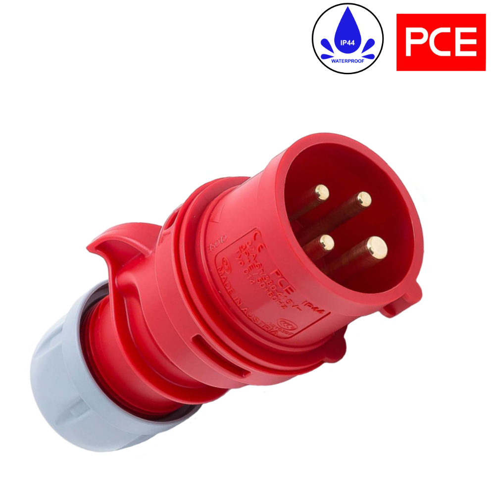 Fiche industrielle PCE 32A 4 broches 6h CEE 400V IP44 024-6