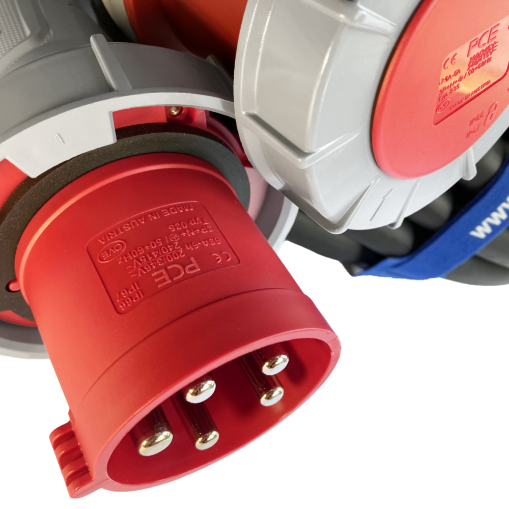 Rallonge en caoutchouc 63A H07RN-F 5x10mm² 1m