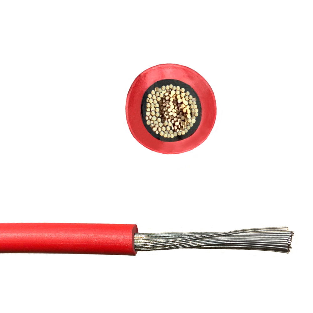 Câble solaire photovoltaïque rouge 1x4mm² 1m ou multiple