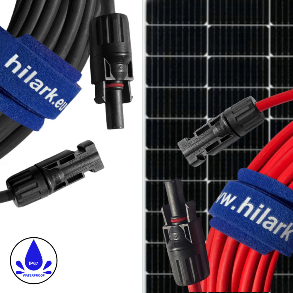 KIT DE RALLONGES SOLAIRES PHOTOVOLTAÏQUES MC4 POUR PANNEAUX 1x6mm 0,5m