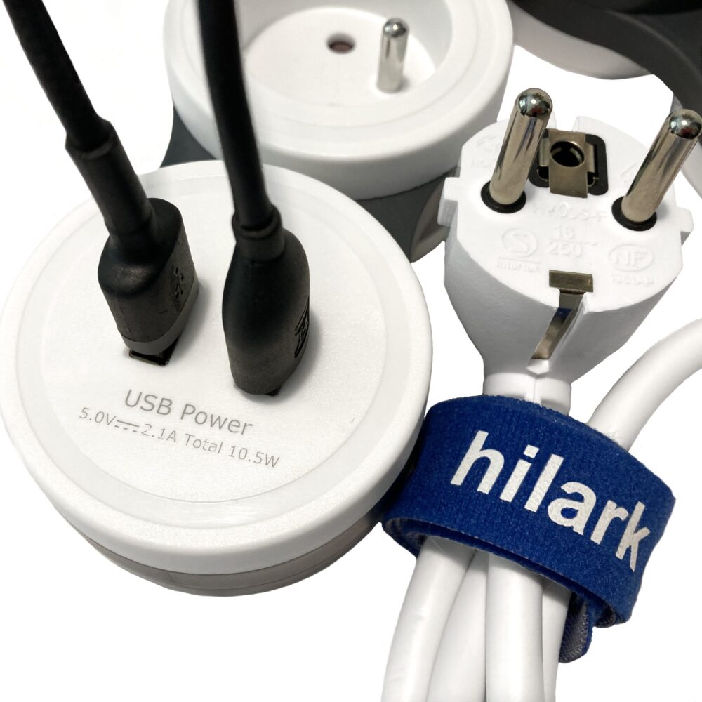 Przedłużacz z ładowarką USB 2.1A zabezpieczenie przeciążeniowe 1,5m