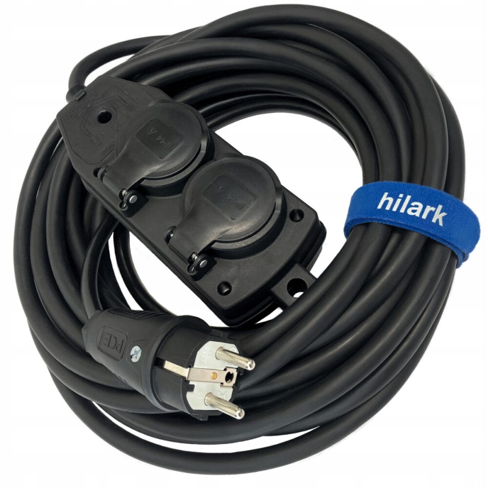 Rallonges électriques H05VV-F 3x1 mm² répartiteur noir