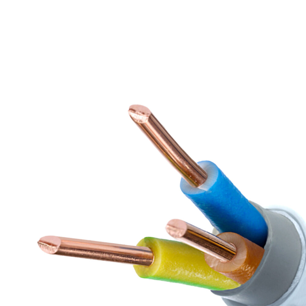 Câble d&rsquo;installation rond YDY 3×1,5mm² 1m