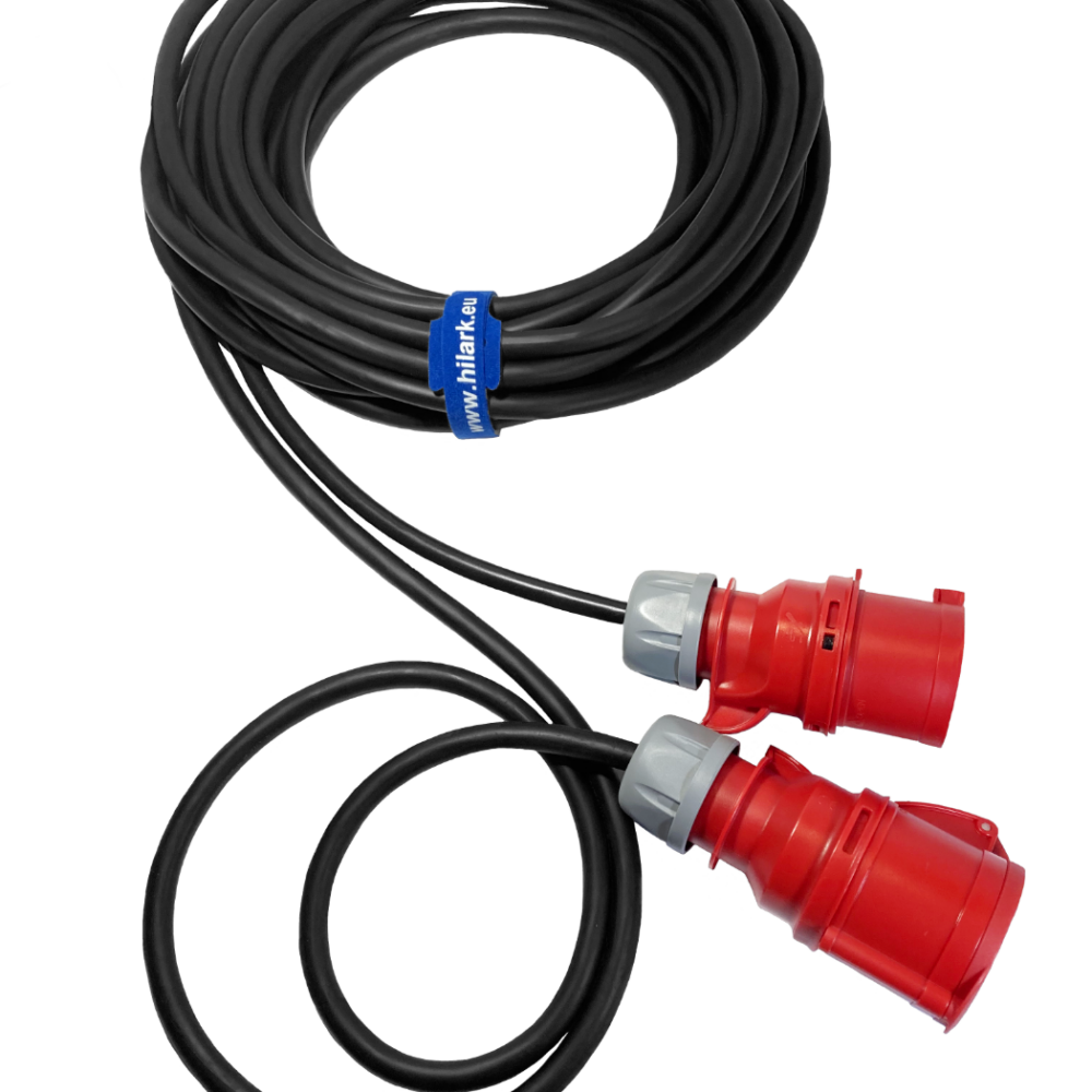 Rallonge triphasée CEE en caoutchouc H07RN-F 5G2,5 1m