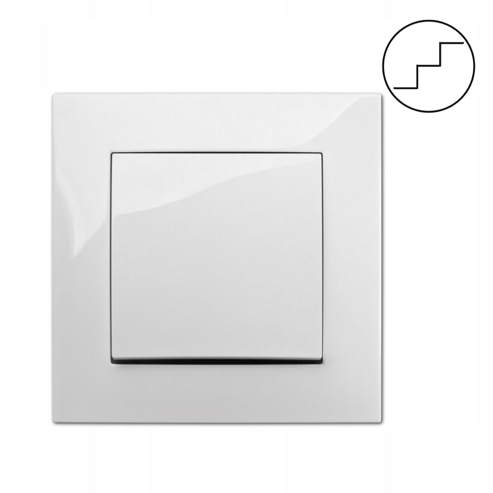 INTERRUPTEUR SIMPLE ÉLECTRIQUE D&rsquo;ESCALIER CARLA b/r 1712-10 EPN blanc