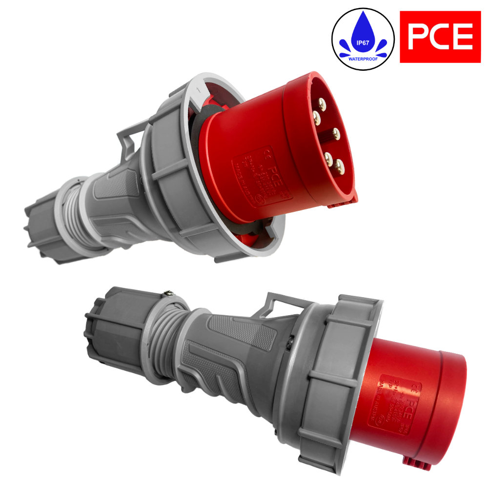 Adaptateur triphasé fiche 63A vers prise 32A 0,3m