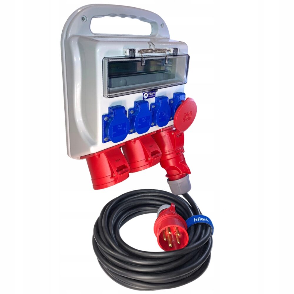 Rozdzielnica budowlana 2x16A + 4x230V PCE + przedłużacz 3m