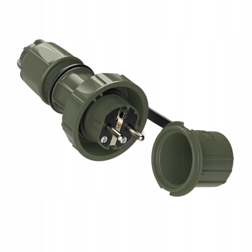 Fiche VERTE MILITAIRE 16A IP68 PCE 20051-U