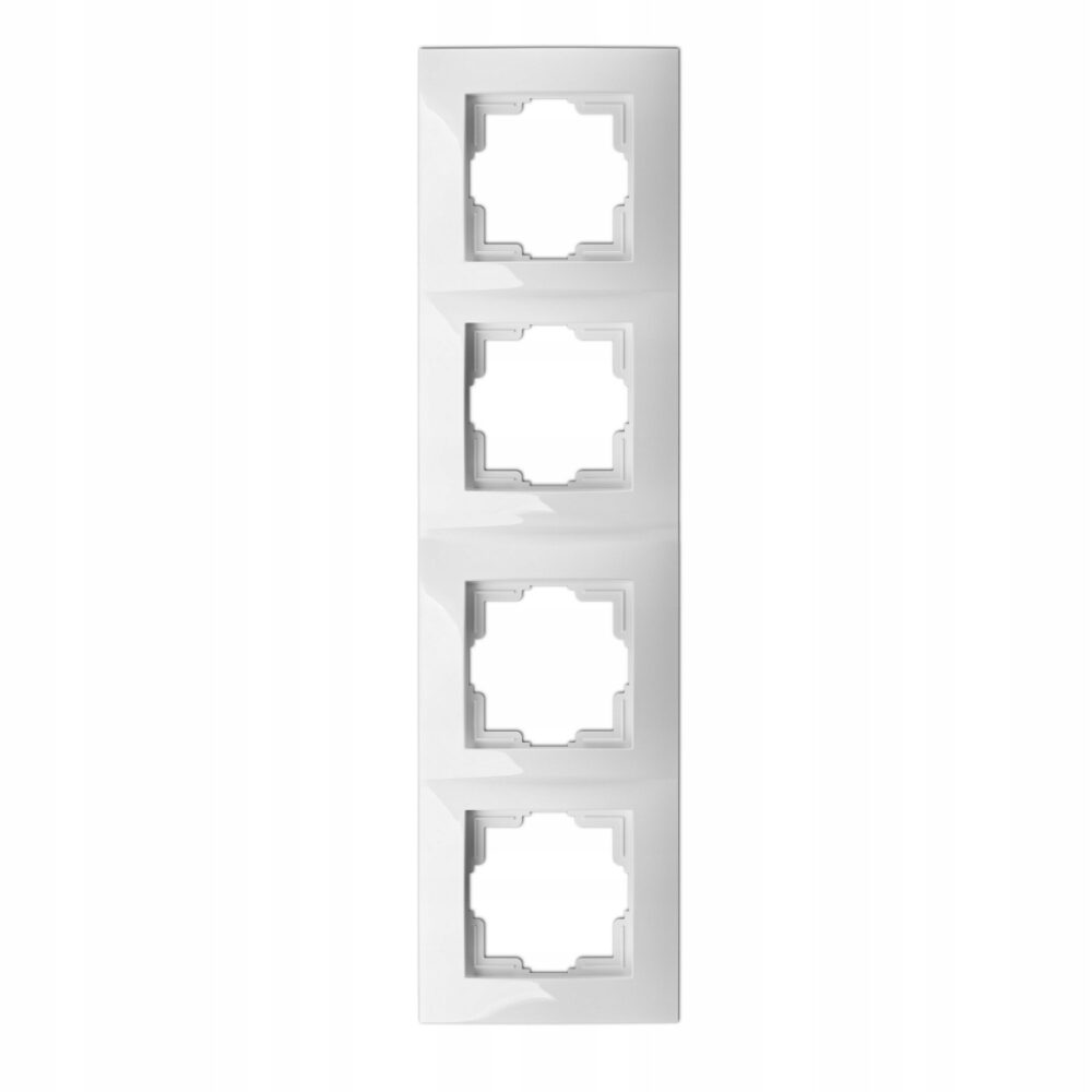 CADRE QUADRUPLE CARLA PRISES/INTERRUPTEURS blanc 1774-00 EPN vertical horizontal