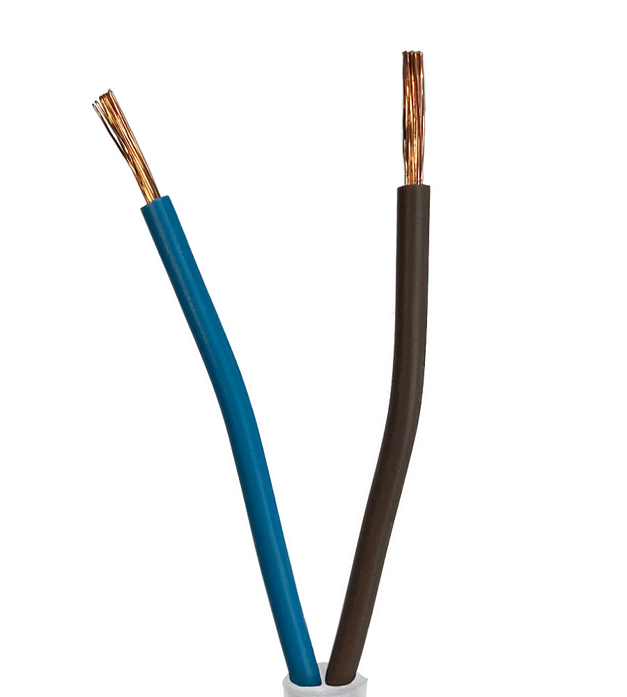 Câble H03VV-F OMY 2×0,75 rond blanc cl. 5 10m