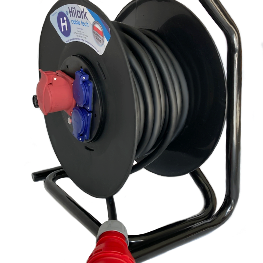 Rallonge triphasée CEE – En caoutchouc H07RN-F 1M 5×2,5 Croisement de phases