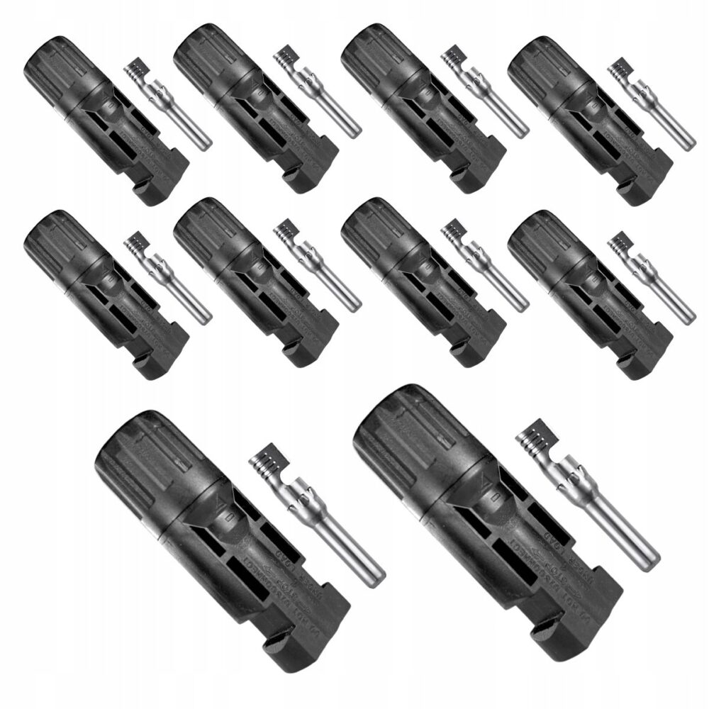 Connecteur MC4 femelle pour panneaux solaires sur câble 4-6mm² – lot de 10 pièces
