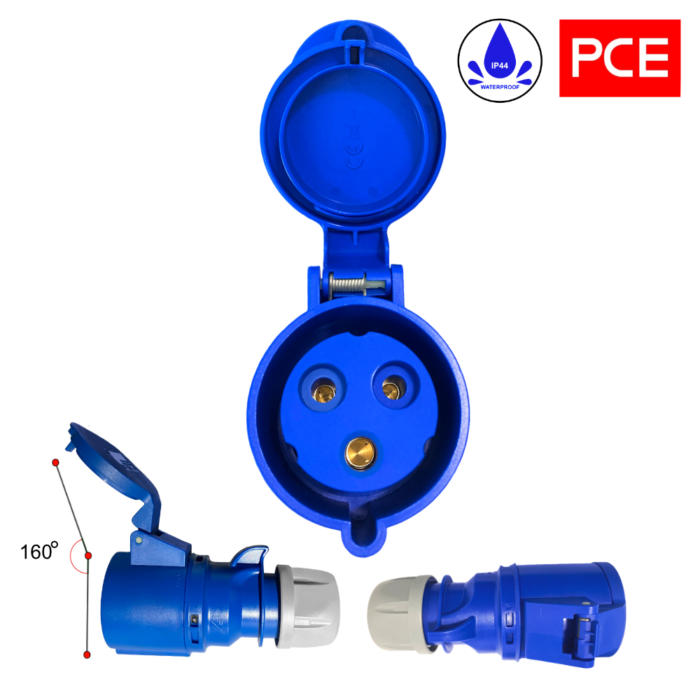 Rallonge CEE IP44 caoutchouc H07RN-F 3×2,5 tambour inversé 30m – Image 5