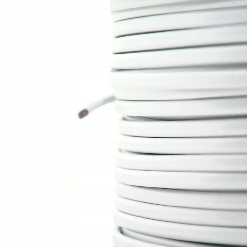 Câble H03VV-F OMY 2×0,75 rond blanc cl. 5 1m