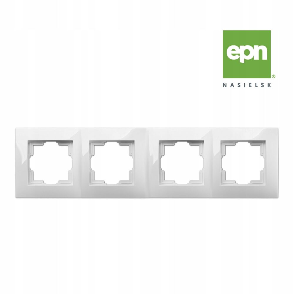 CADRE QUADRUPLE CARLA PRISES/INTERRUPTEURS blanc 1774-00 EPN vertical horizontal