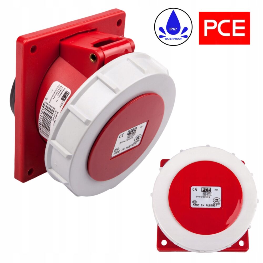 Prise de tableau oblique IP67 hermétique 16A 5 broches PCE 4152-6