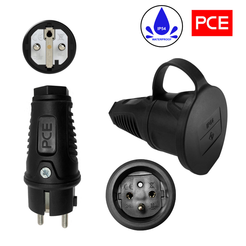 Rallonge en polyuréthane H07BQ-F 3G2,5mm² orange haute visibilité – 1m