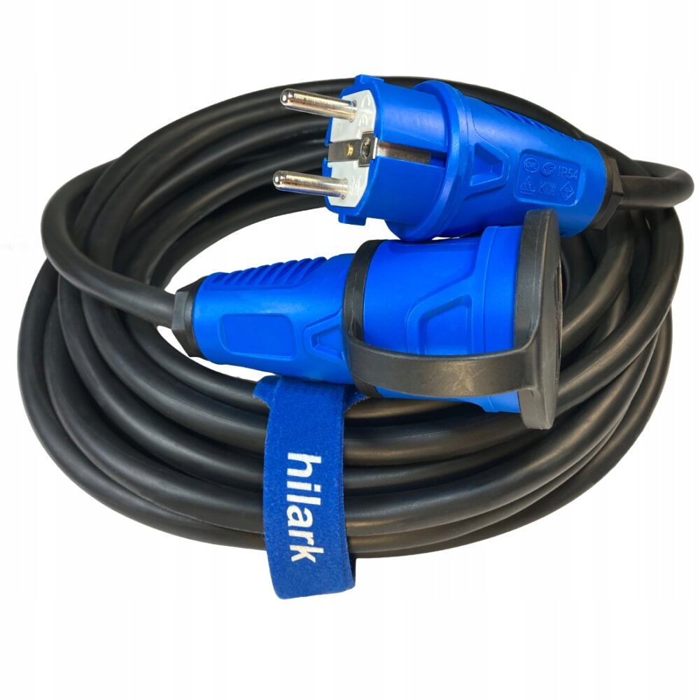 Rallonge H07RN-F 3×2,5mm² 5m bleue