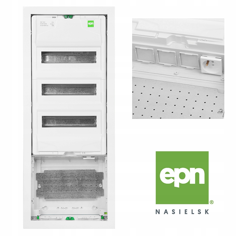 Coffret de distribution encastré multimédia 3×12 PE+N 1×12 TWIN IP30 2015-03 EPN