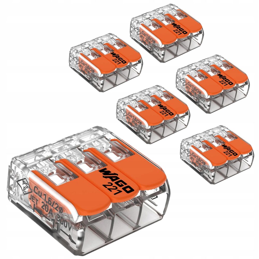 Złączka Wago 221-413 drut linka 3x 0,14-4 mm² szybkozłączka dźwignia 5szt