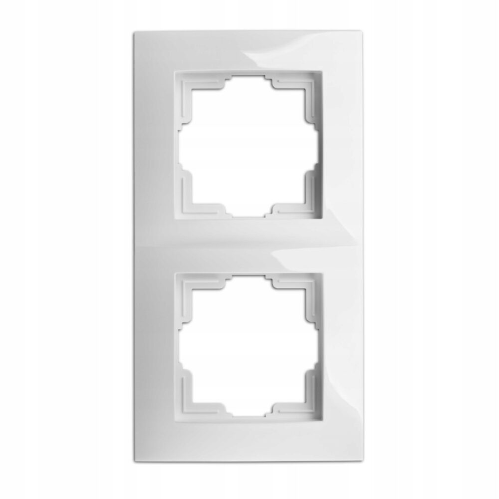 CADRE DOUBLE CARLA VERTICAL HORIZONTAL POUR PRISES ET INTERRUPTEURS 1772-00 blanc EPN