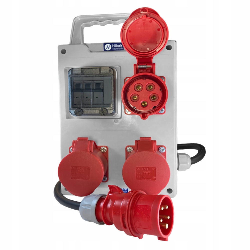 Coffret de chantier triphasé IP44 2x16A 400V 1x32A fusible B16 3P