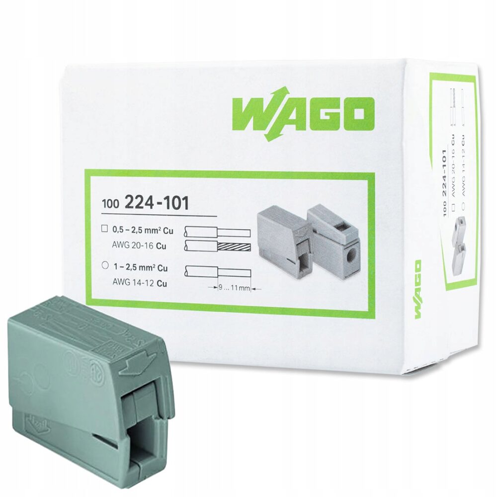 Szybkozłączka Wago 224-101 linka 0,5x2,5mm² 100szt