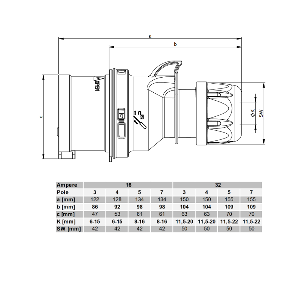 Rallonge PUR H07BQ-F 3x2,5 orange prises CEE 30m – Image 7
