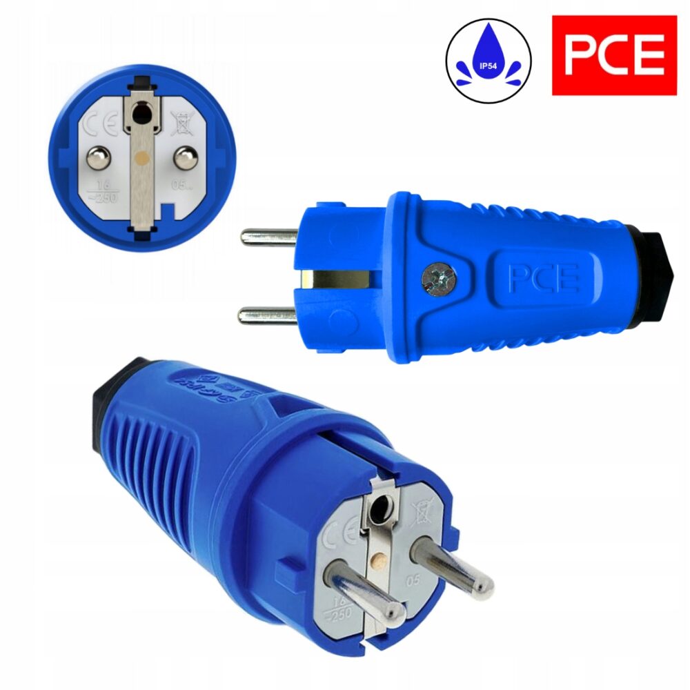 Rallonge H07RN-F 3×2,5mm² 5m bleue