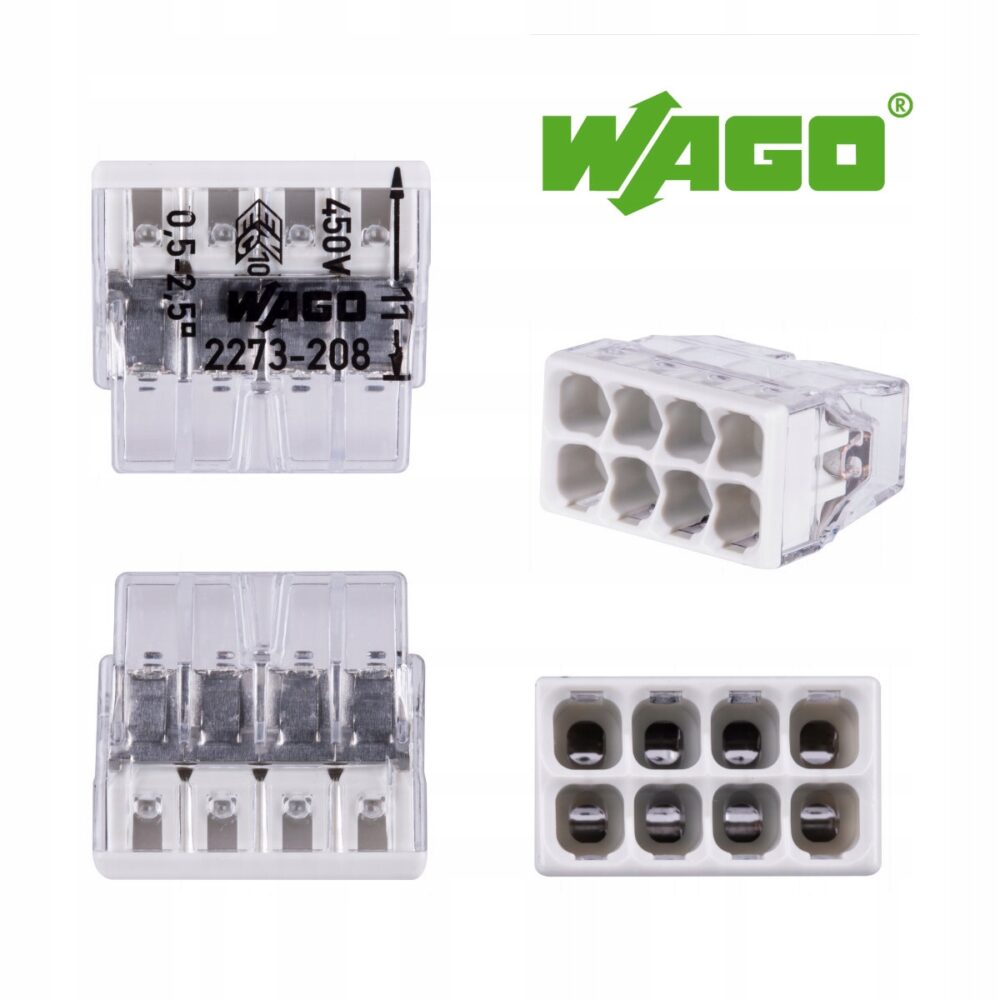 Connecteur rapide Wago 2273-208 fil rigide/souple 5×0,2-5mm² 1 pièce