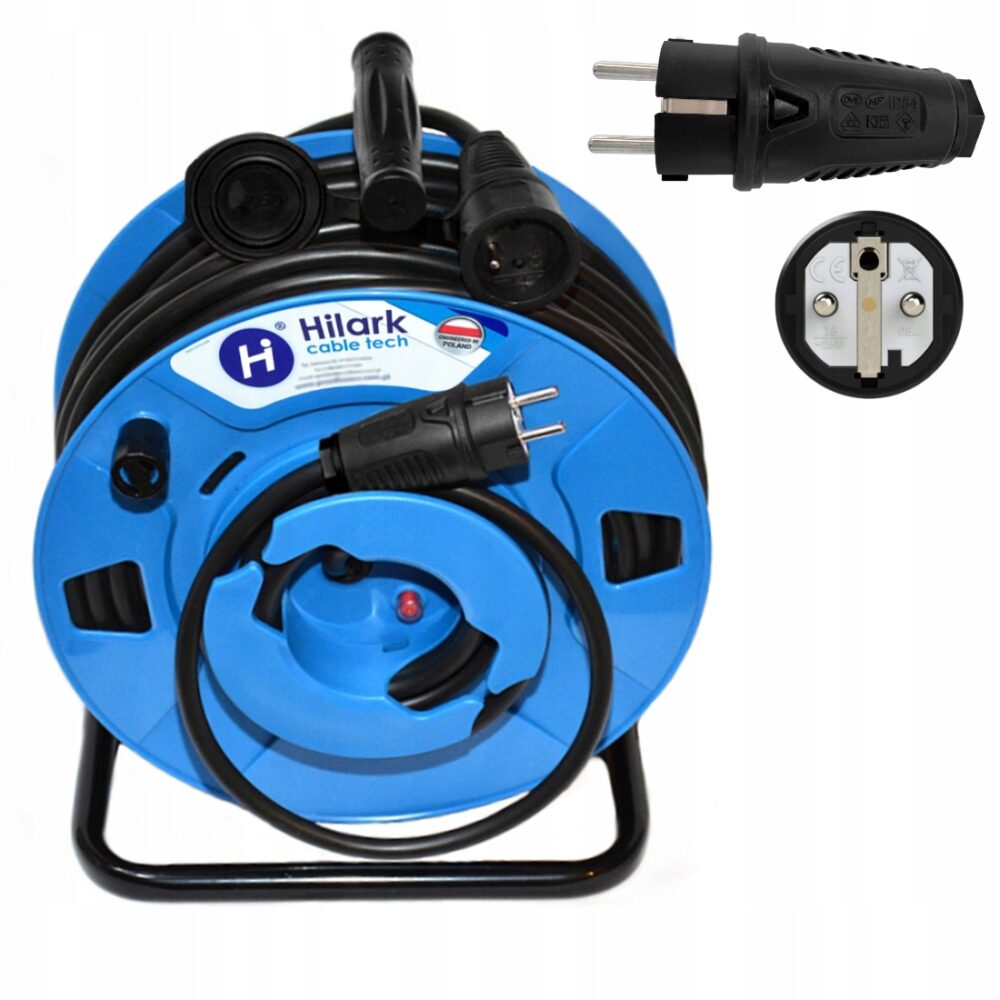 Rallonge en PVC inversée H05VV-F 3×1,5mm² 45m, enrouleur