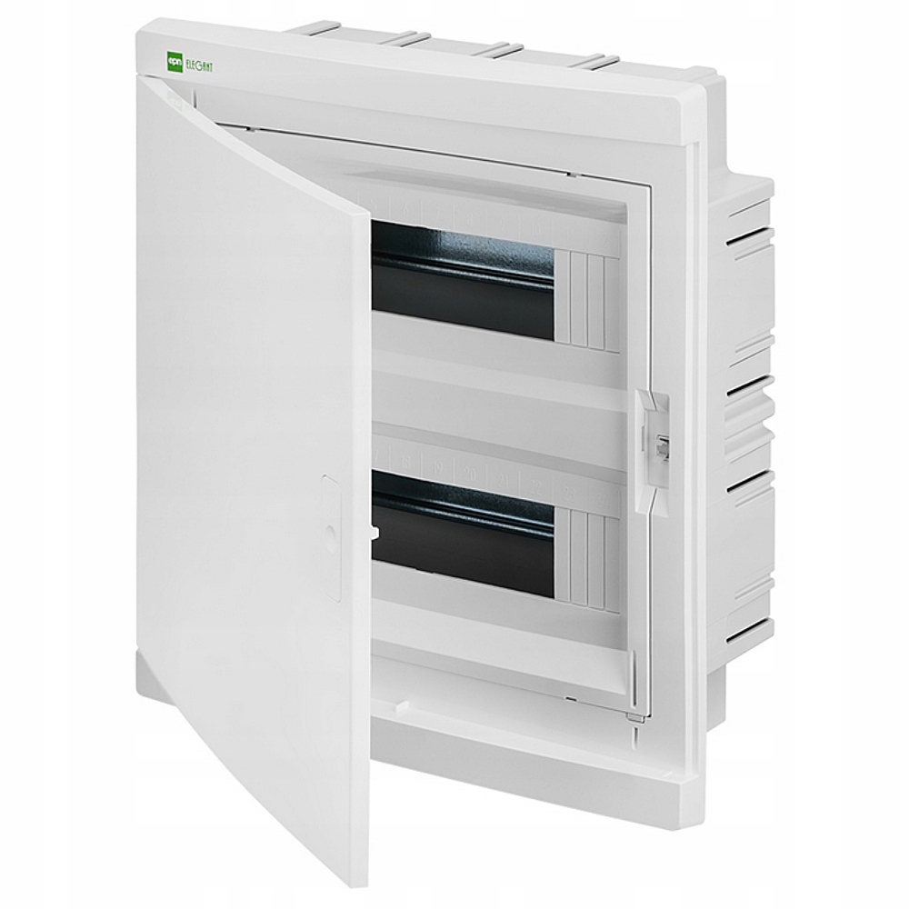 Tableau de répartition encastrable ELEGANT RP 2×12 PE+N IP40 blanc 2435-00 EPN