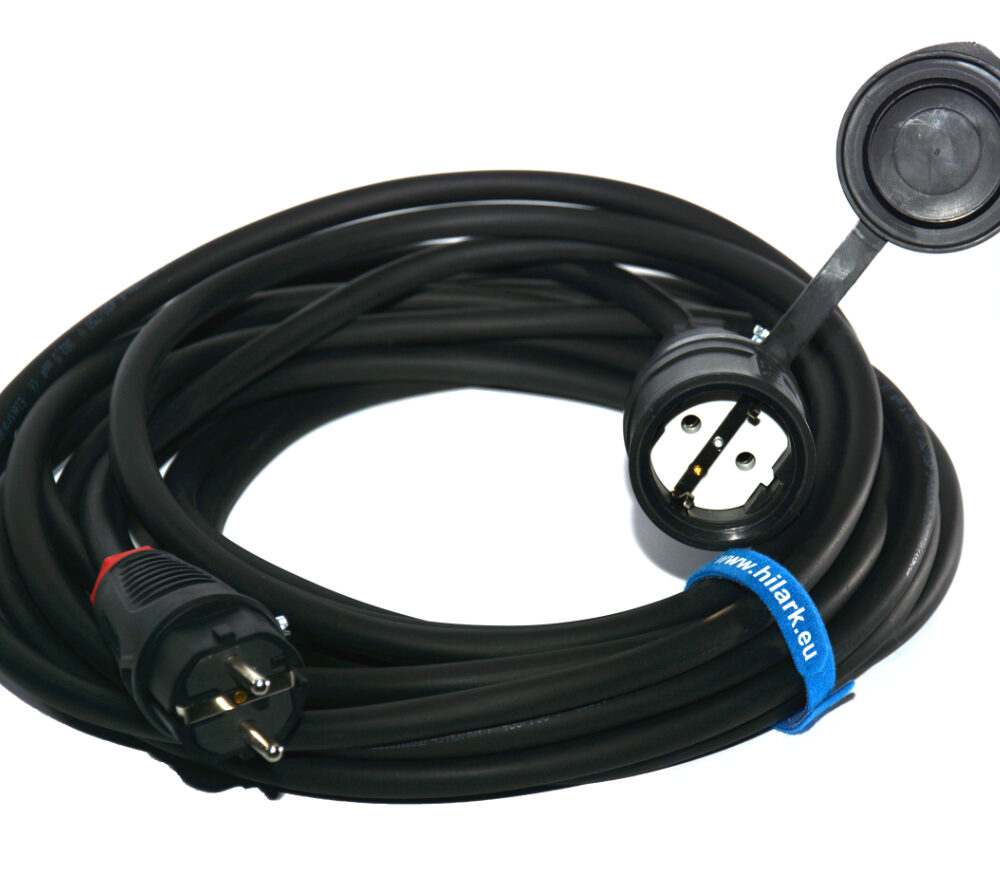 Przedłużacz gumowy H07RN-F 3×2,5 mm OnPD wtyczka i gniazdko SCHUKO 5m