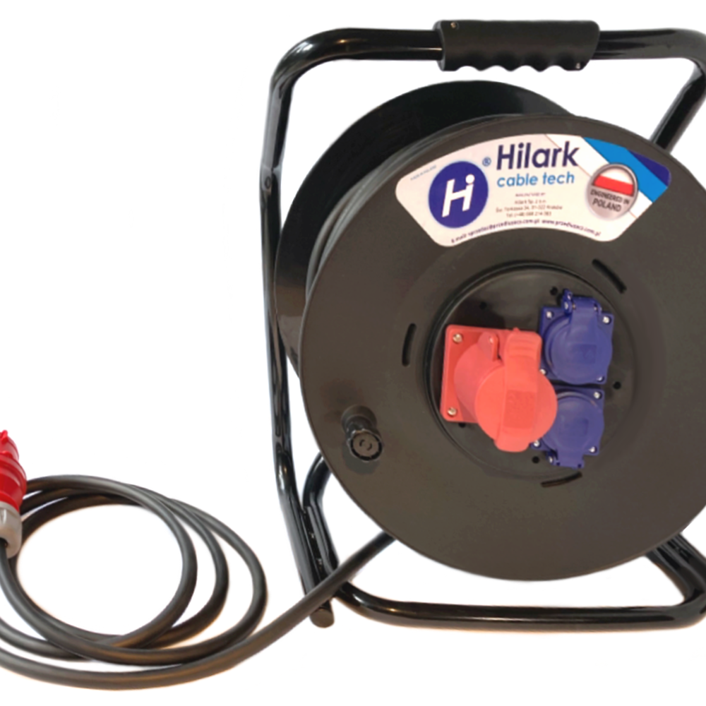 Rallonge triphasée CEE H07RN-F 5×2,5mm² sur enrouleur 2m