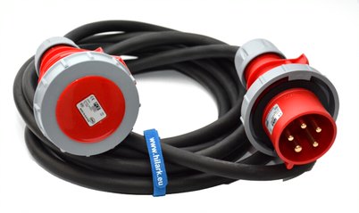 Rallonge triphasée CEE 16A H05VV-F 5×2,5 IP67 1M