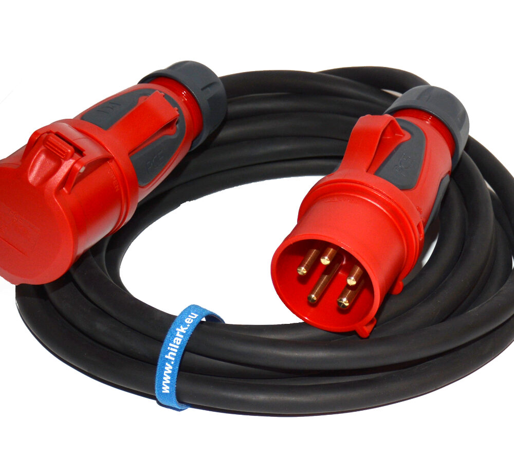 Rallonge triphasée CEE H07RN-F 5×6 OWY 32A GRIP 1m