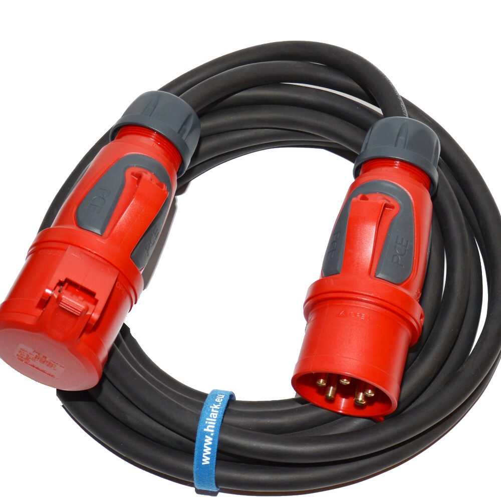 Rallonge triphasée CEE H07RN-F 5×6 OWY 32A GRIP 1m