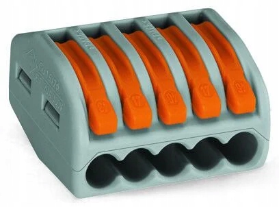 Connecteur rapide Wago 222-415 souple 5x 0,8x4mm² 1pièce